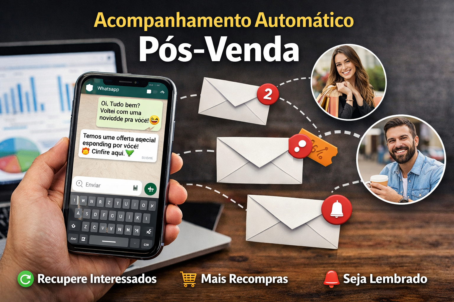 Acompanhamento automático de clientes e interessados