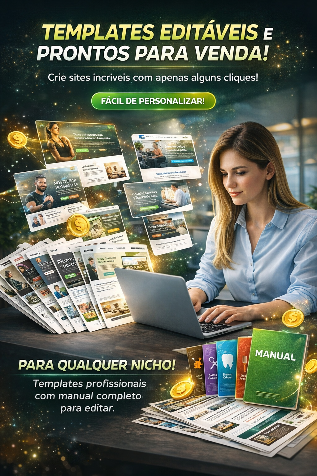 Pack de sites profissionais e editáveis
